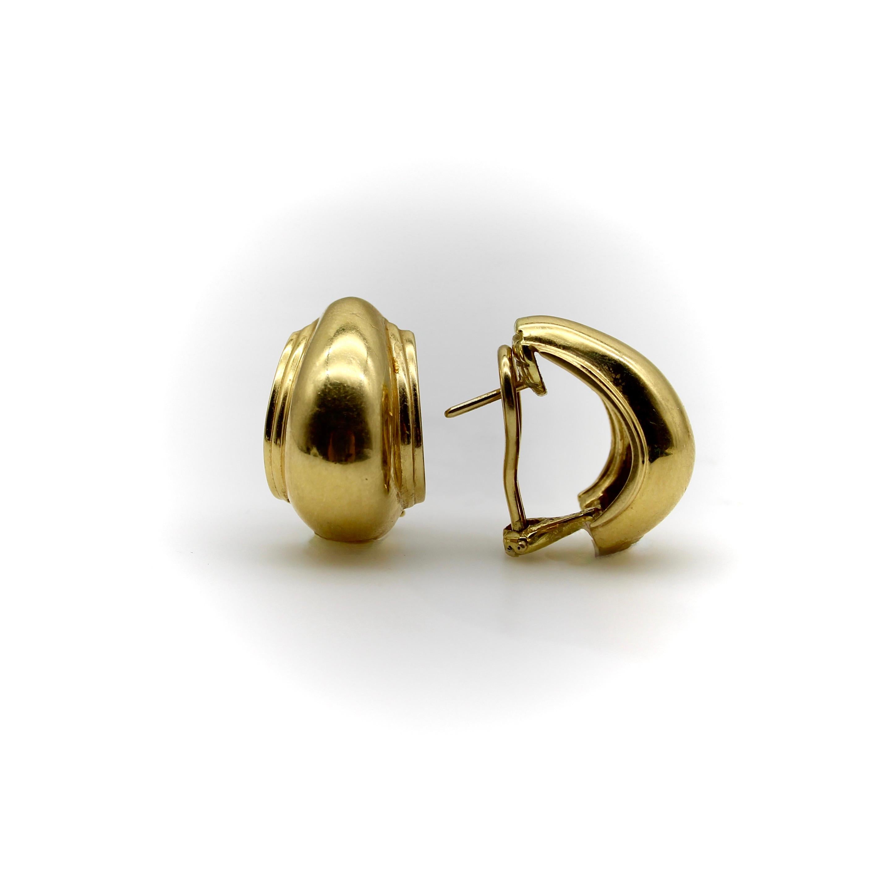 Aros vintage de oro de 18 quilates Tiffany & Co Vendome de Paloma Picasso en Bueno Estado en Venice, CA