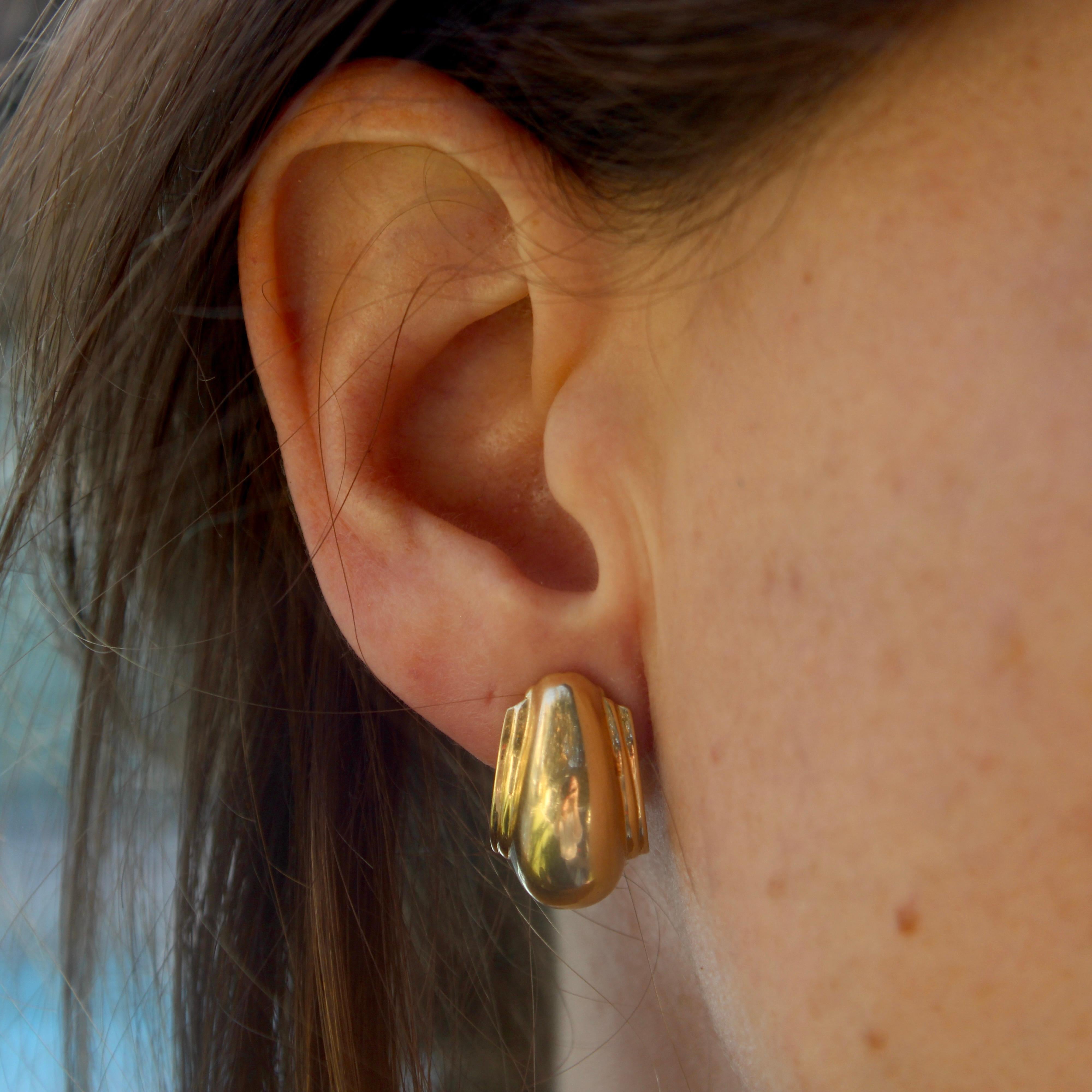 Aros vintage de oro de 18 quilates Tiffany & Co Vendome de Paloma Picasso 2