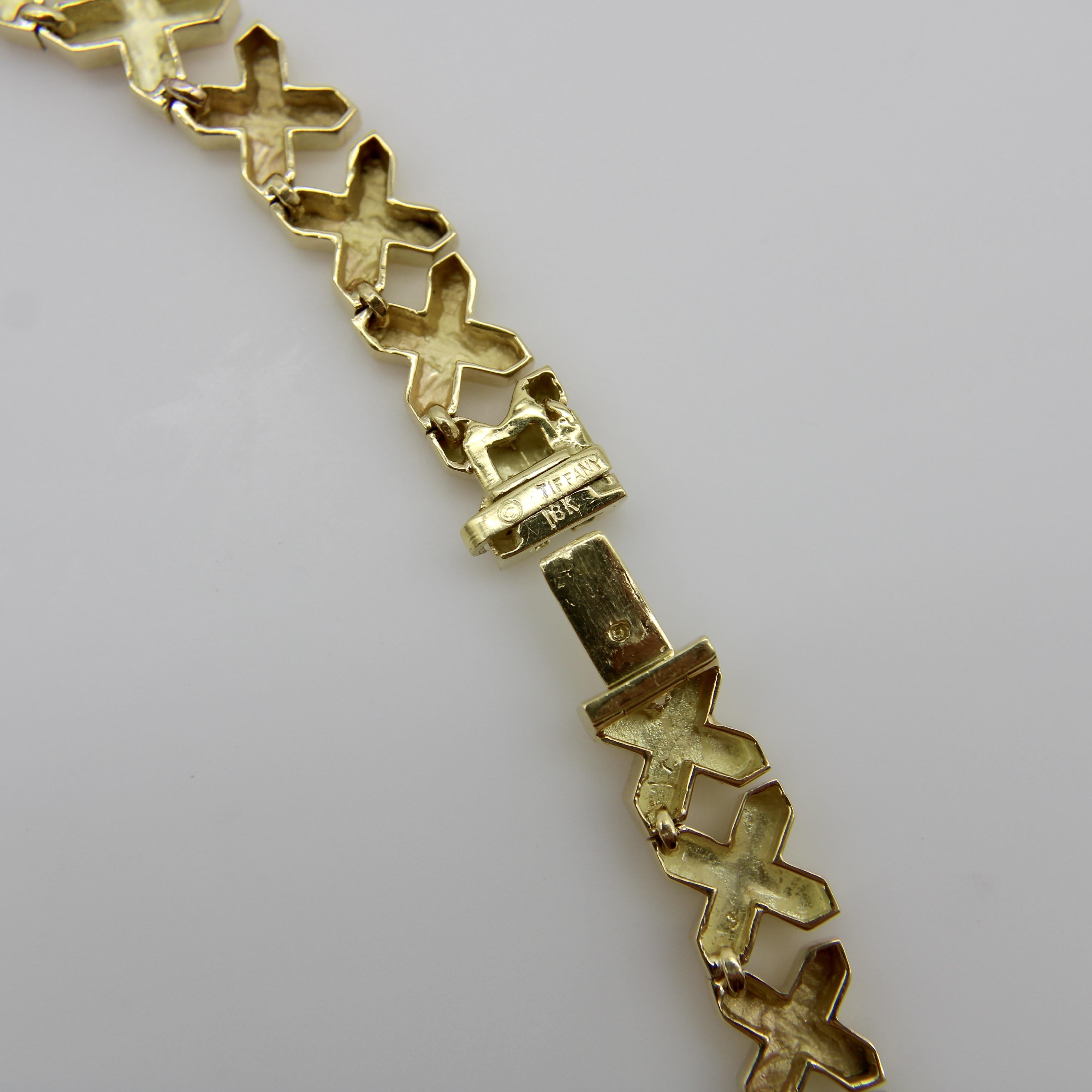 Vintage 18K Gold Tiffany & Co. X Necklace by Angela Cummings For Sale 4