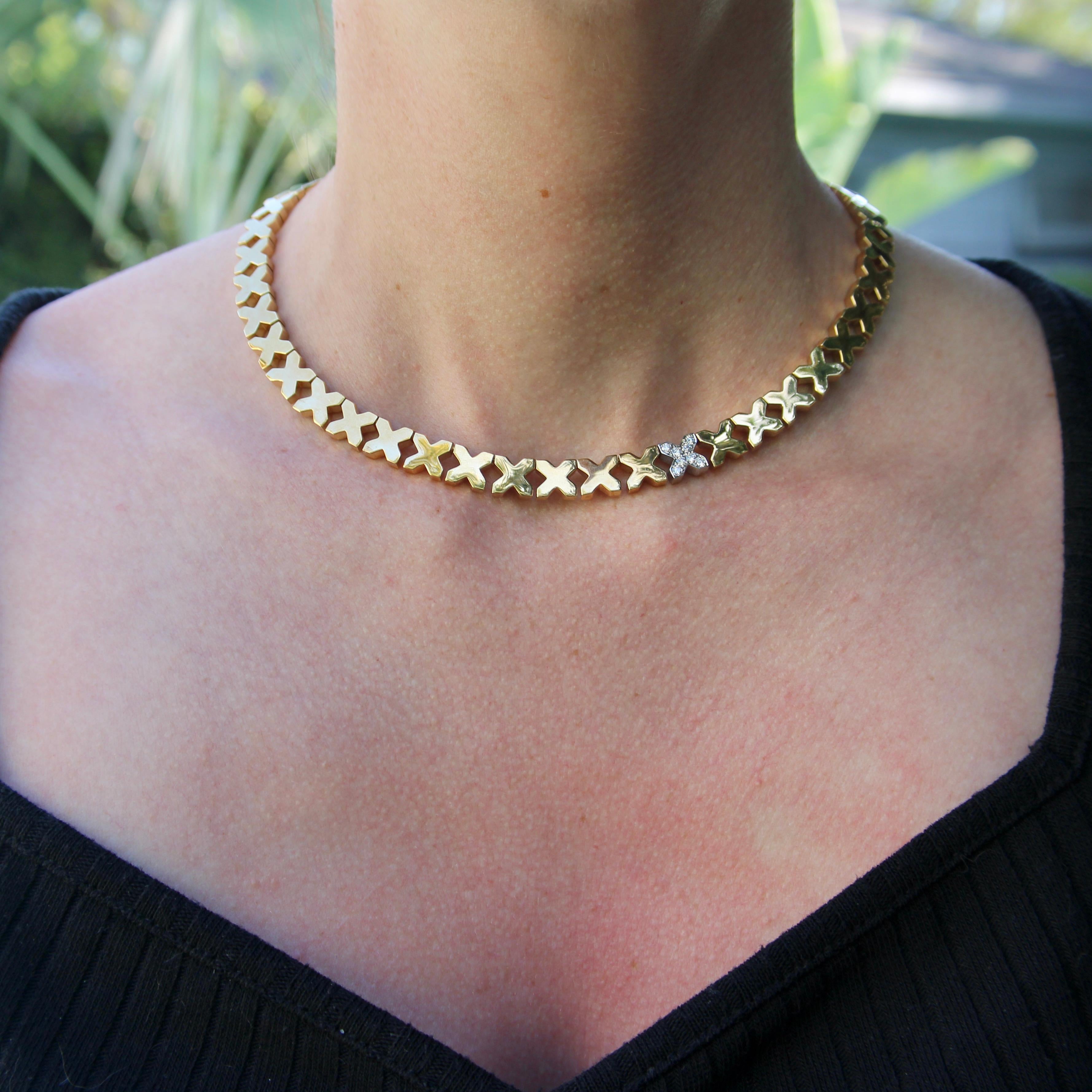 Vintage 18K Golding & Co. Collier X par Angela Cummings en vente 6
