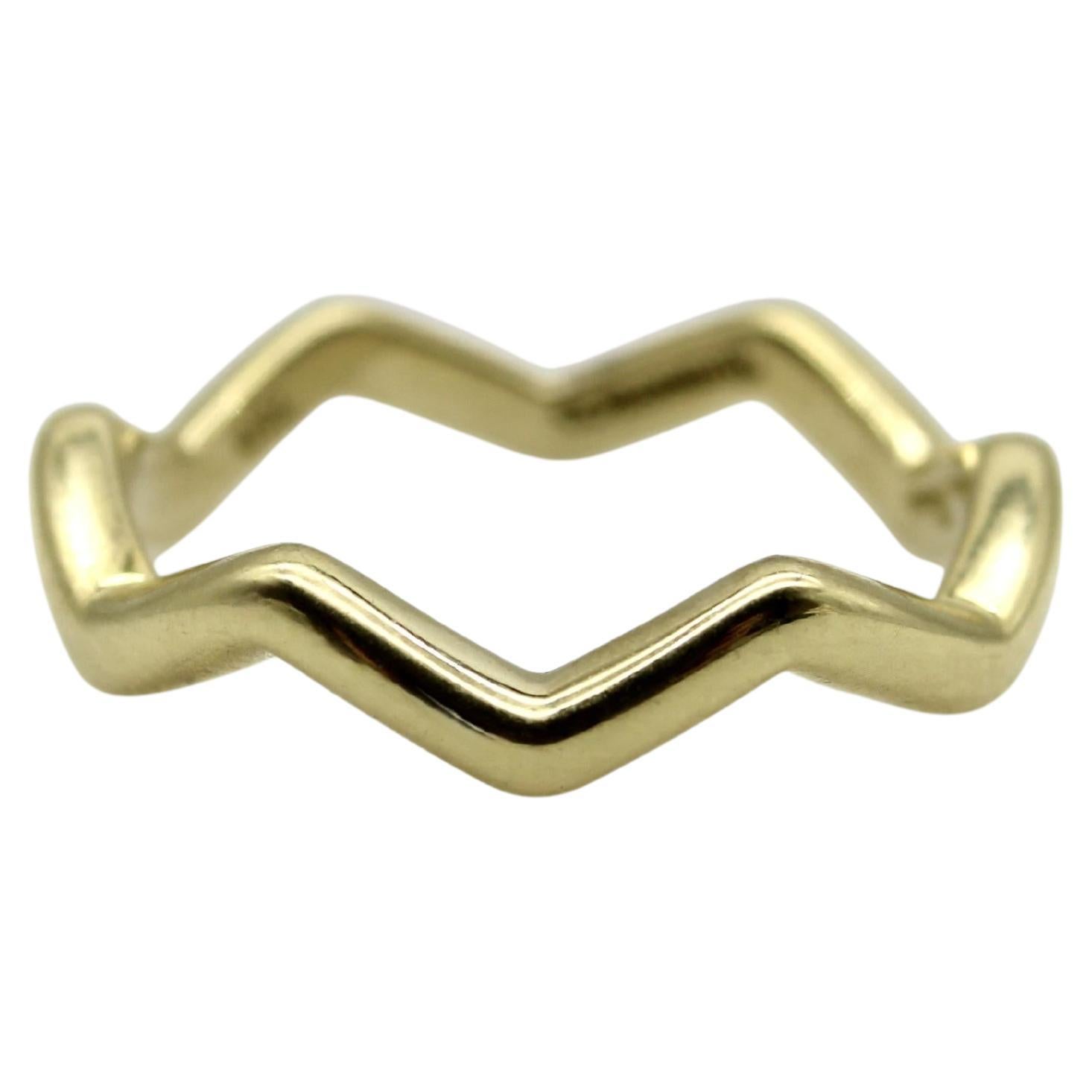 Vintage 18K Golding 
Co. Bague Zig Zag Paloma Picasso