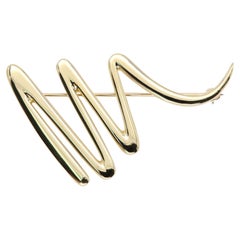 Vintage 18k Gold Tiffany Picasso Brooch Pin Original 1983