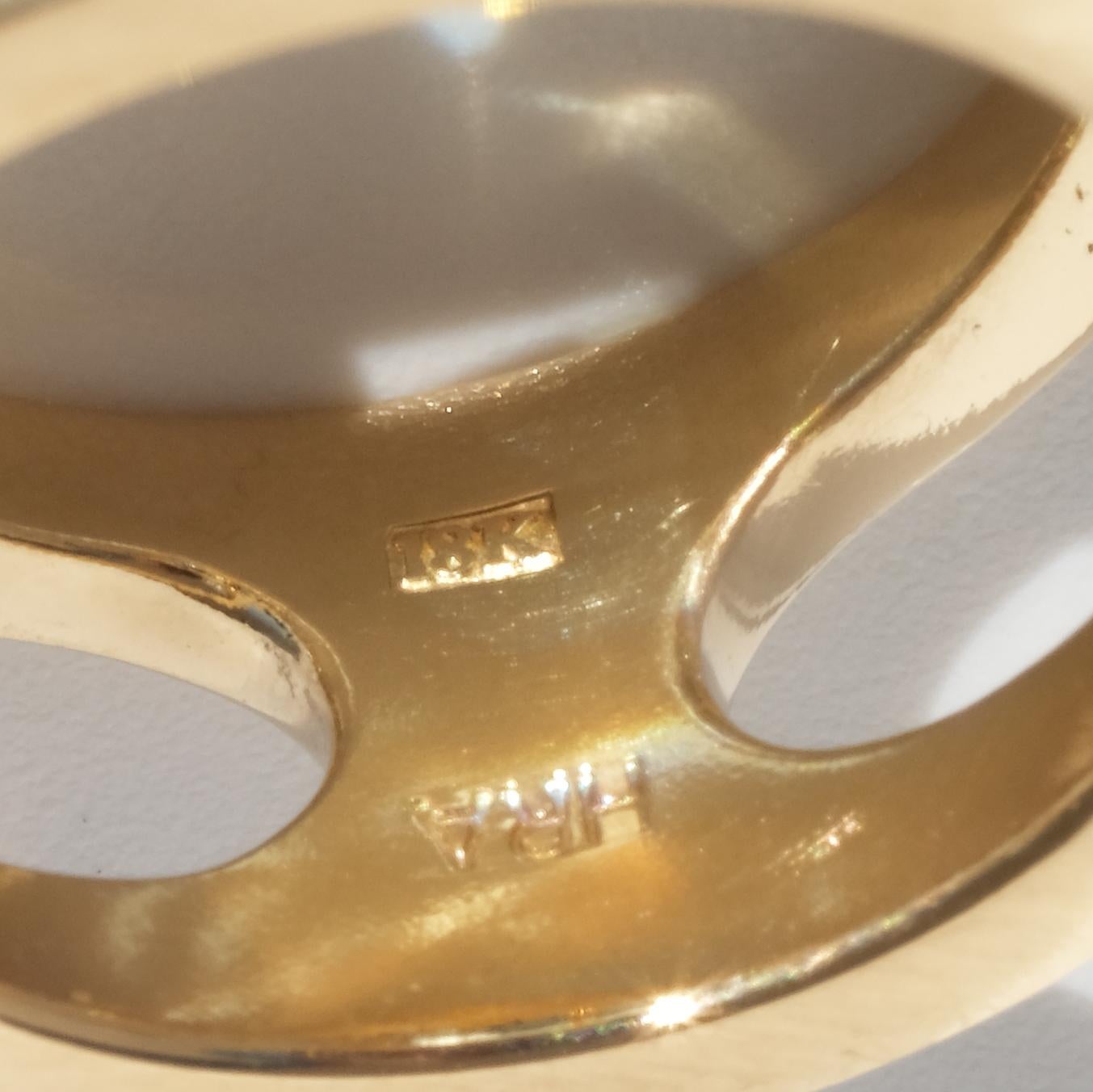 Vintage 18K Gold, Topaz and Diamonds Ring by Horacio Ramirez Achinelli For Sale 7