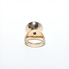 Vintage 18k Gold, White Gold and Mabe Pearl ring made 1969 in Sweden