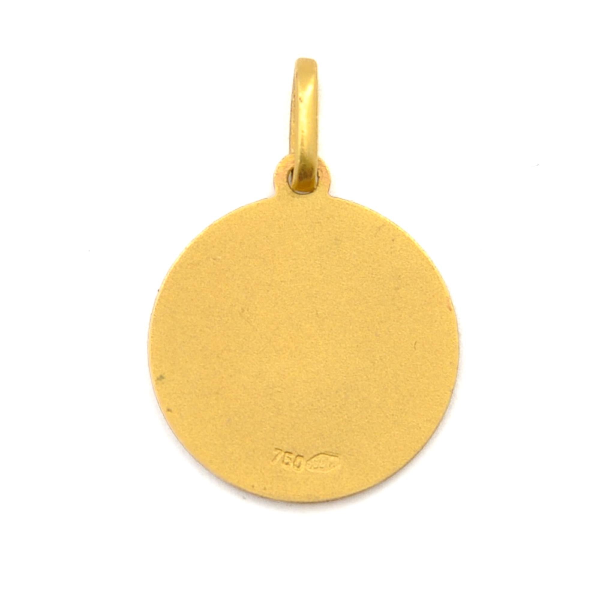 Zodiac Taurus 18 Karat Yellow Gold Charm Pendant For Sale 3