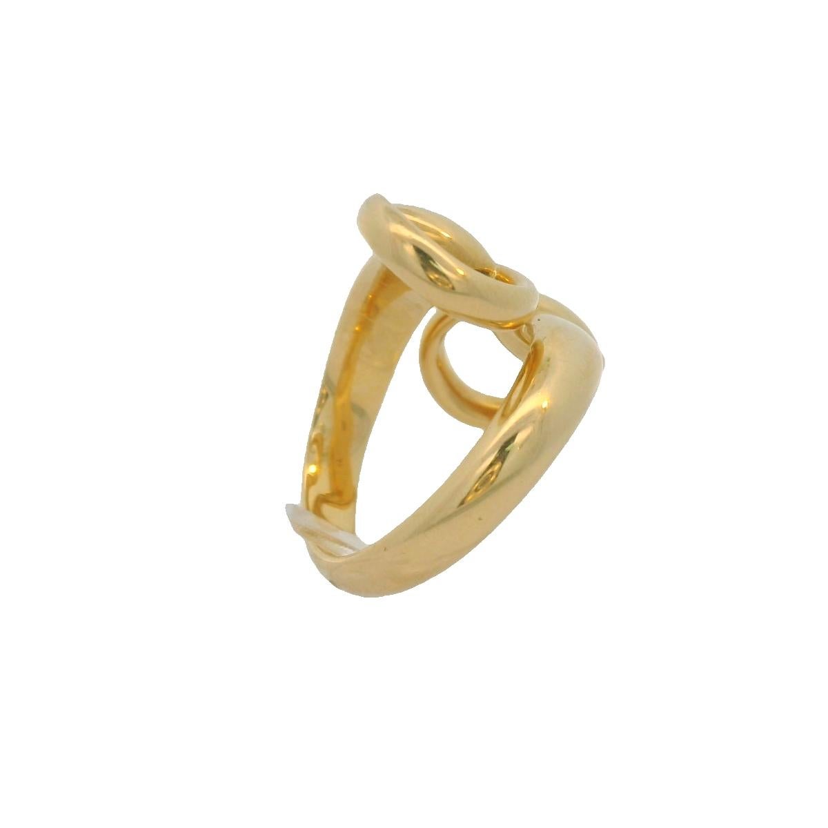 Women's or Men's Vintage 18K Gucci Horsebit Ring For Sale