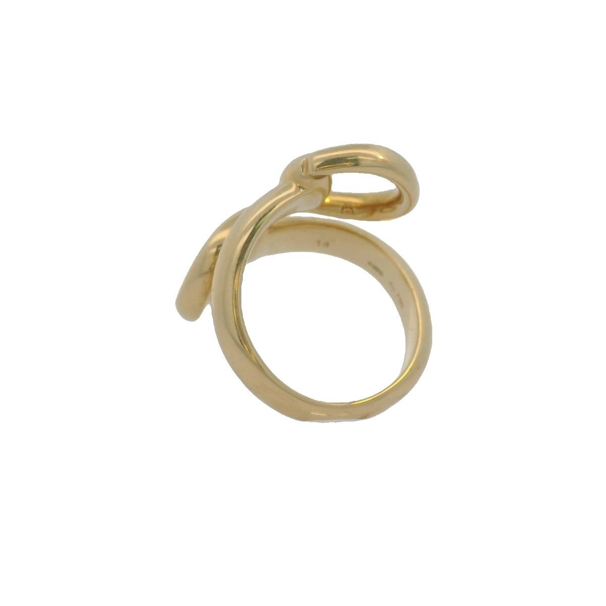 Vintage 18K Gucci Horsebit Ring For Sale 1