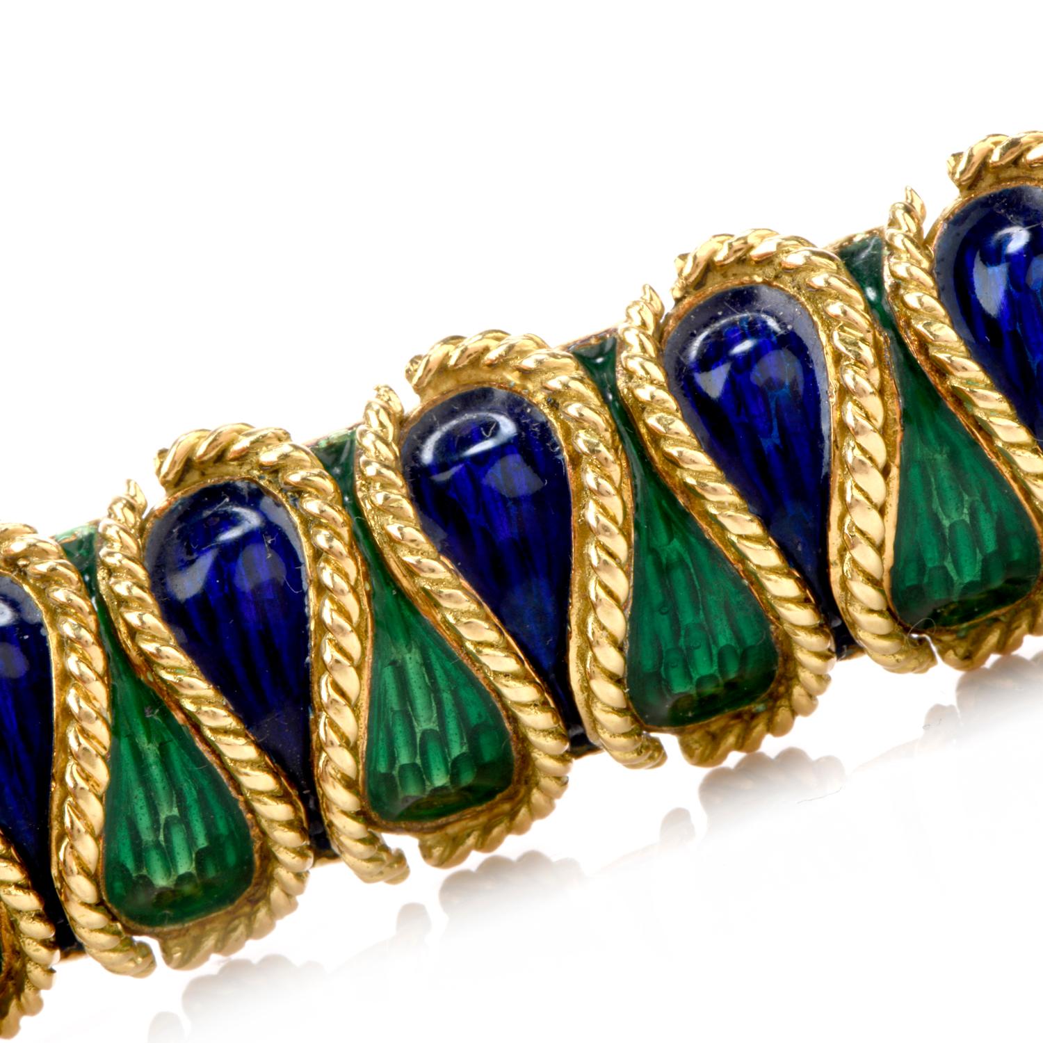 enamel bracelet vintage