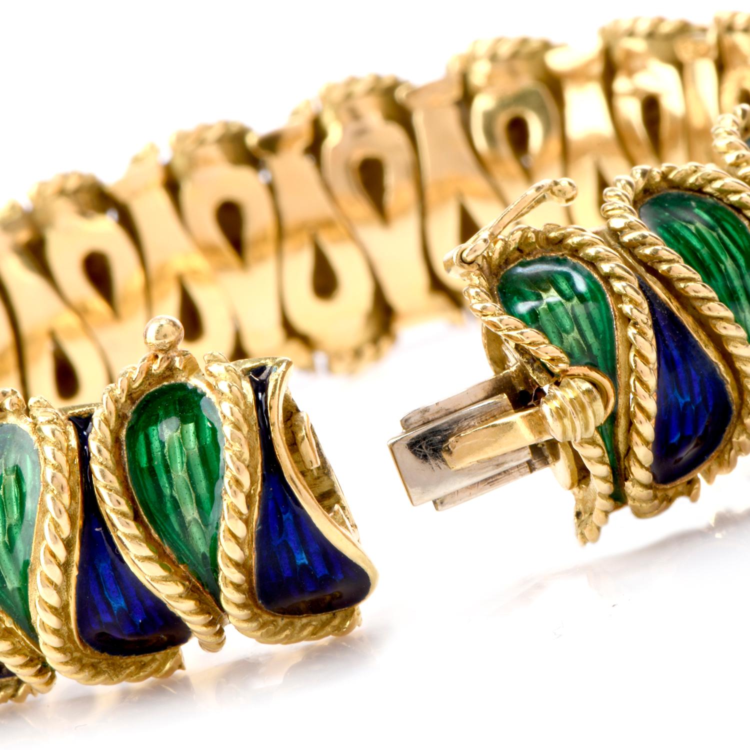 vintage enamel bracelets