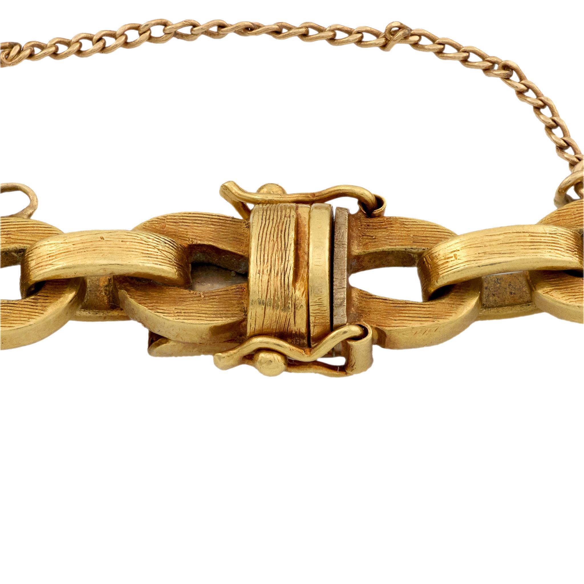 Rétro Vintage 18k Link Bracelet en vente