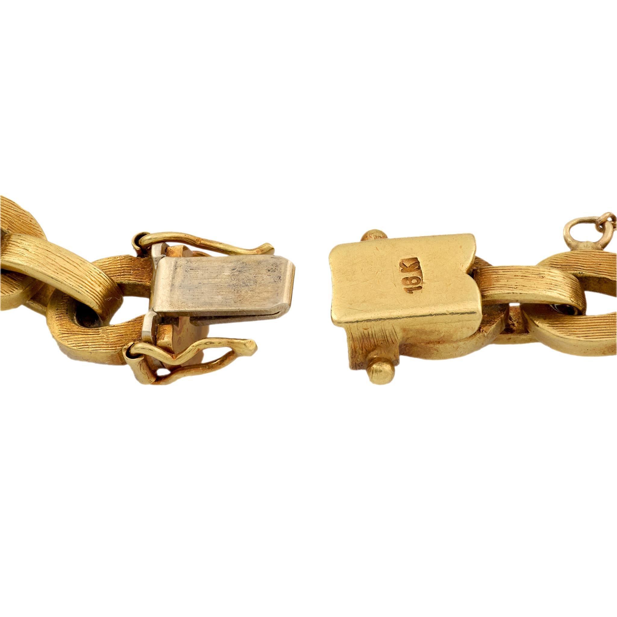 Vintage 18k Link Bracelet Bon état - En vente à Narberth, PA