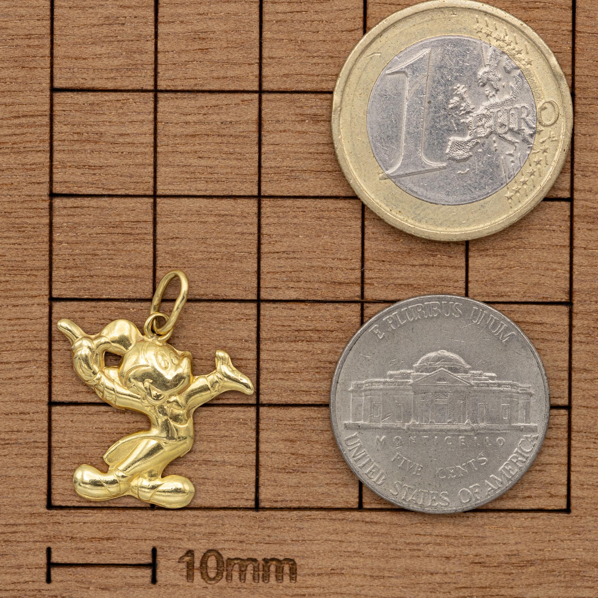 Colgante vintage 18k Mickey Mouse - Oro amarillo macizo - Mickey con esmoquin en Bueno Estado en Antwerp, BE