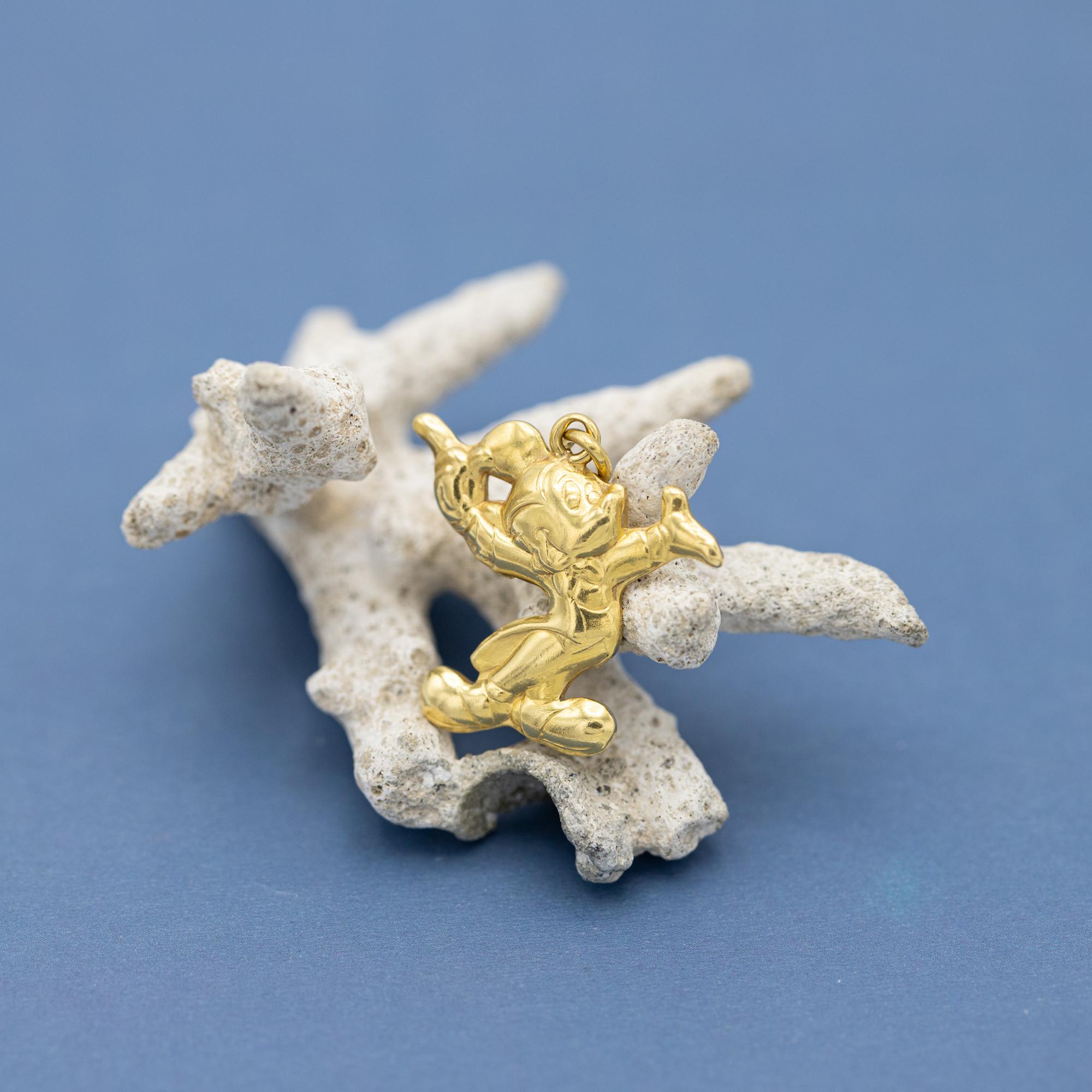Colgante vintage 18k Mickey Mouse - Oro amarillo macizo - Mickey con esmoquin 1