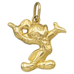Vintage 18k Mickey Mouse Pendant - Solid yellow gold - Mickey wearing a tuxedo