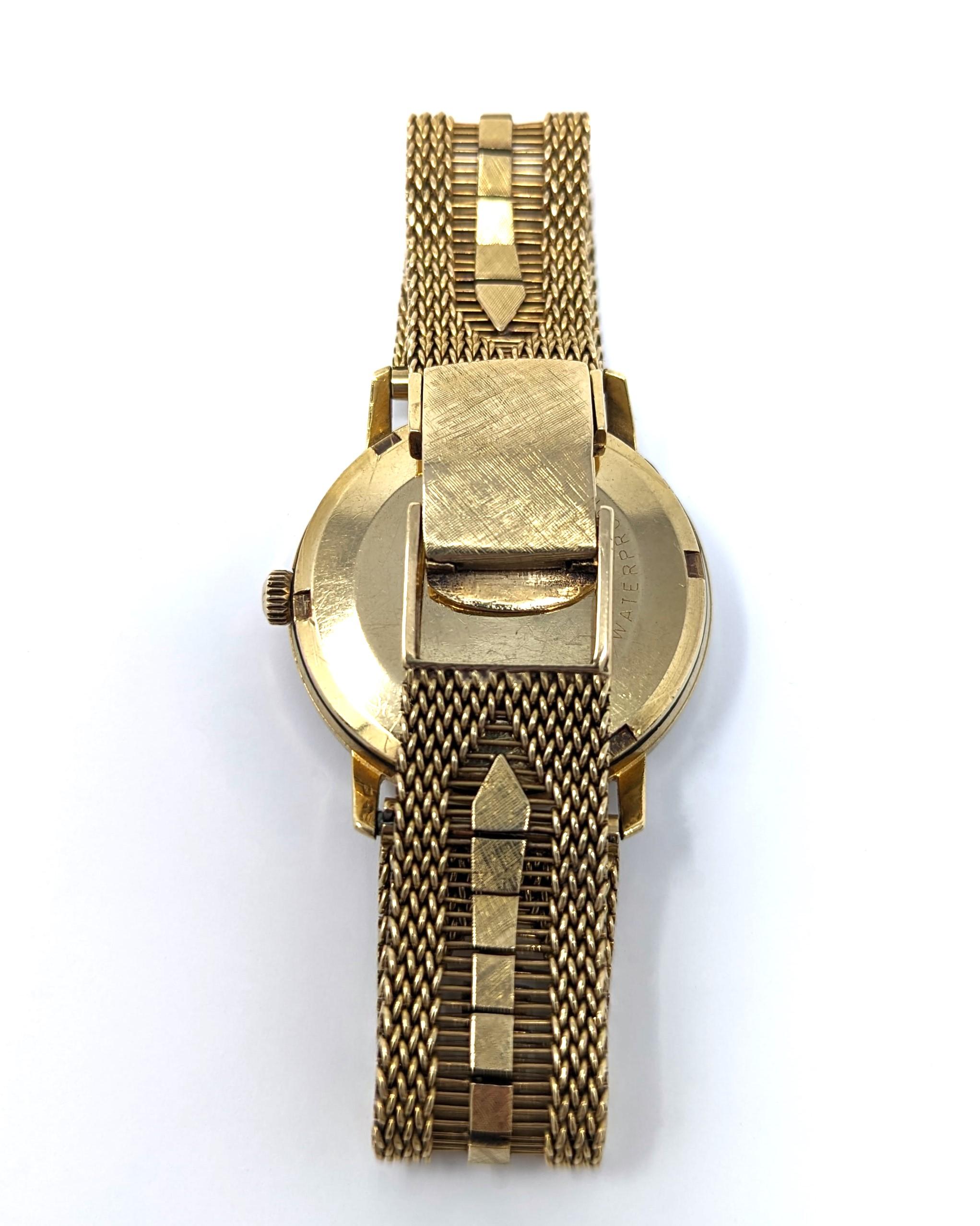 Women's or Men's Vintage 18k Omega Automatic Men's Watch Geneve Solid Yellow Gold Swiss Made 7