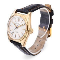 Vintage 18k Rose Gold Rolex Bubbleback Automatic Watch Ref 6011