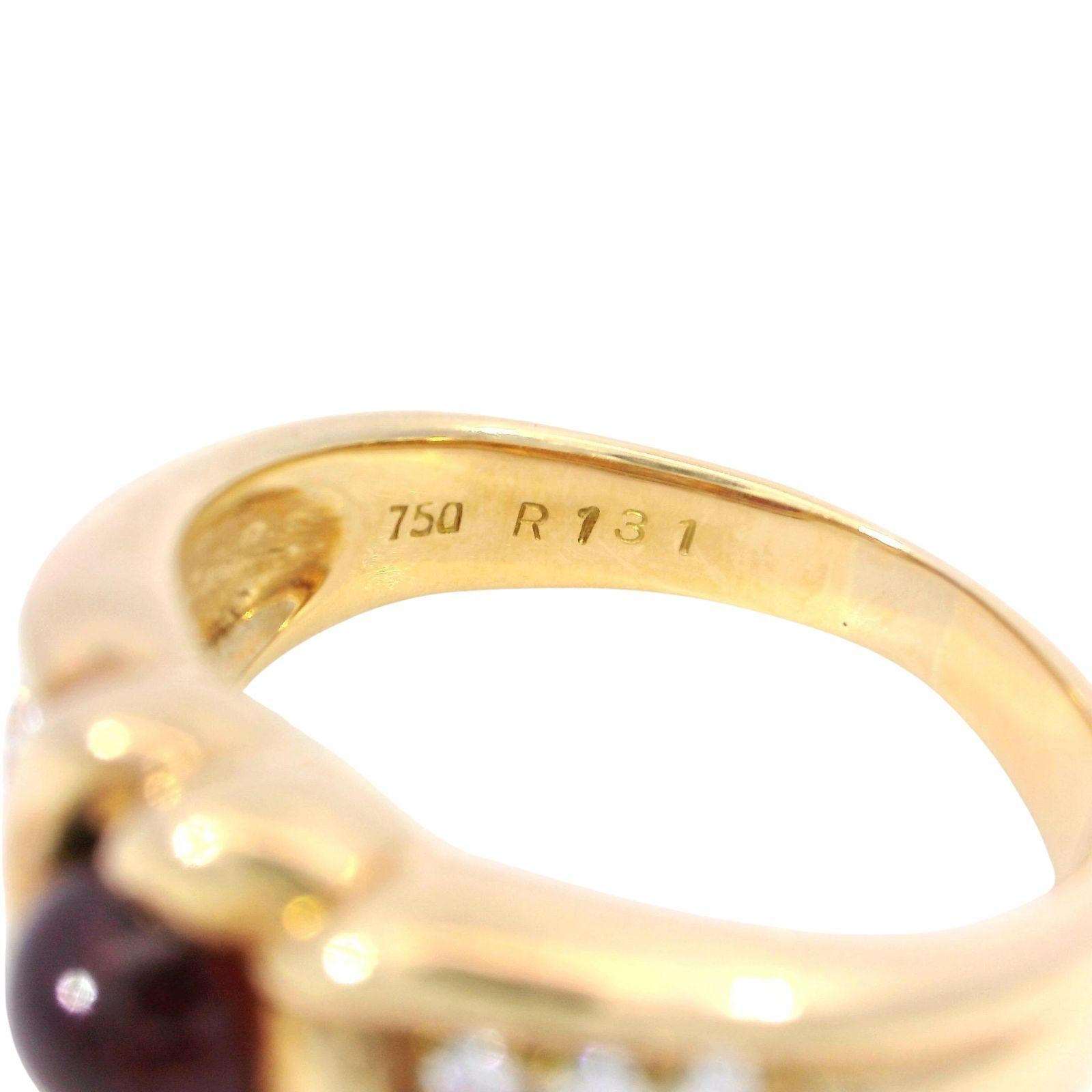 Anello di rubino e diamanti d'epoca in oro giallo 18 carati, misura 7,25 ~1,66ctw in vendita 5