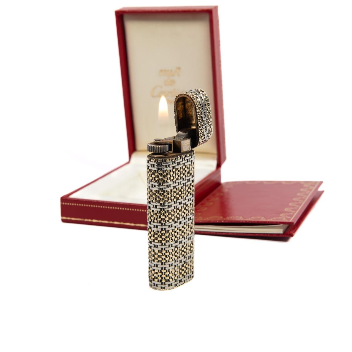 Encendedor Cartier Les Must Vintage de oro macizo de 18 quilates completo en caja Años 70 2