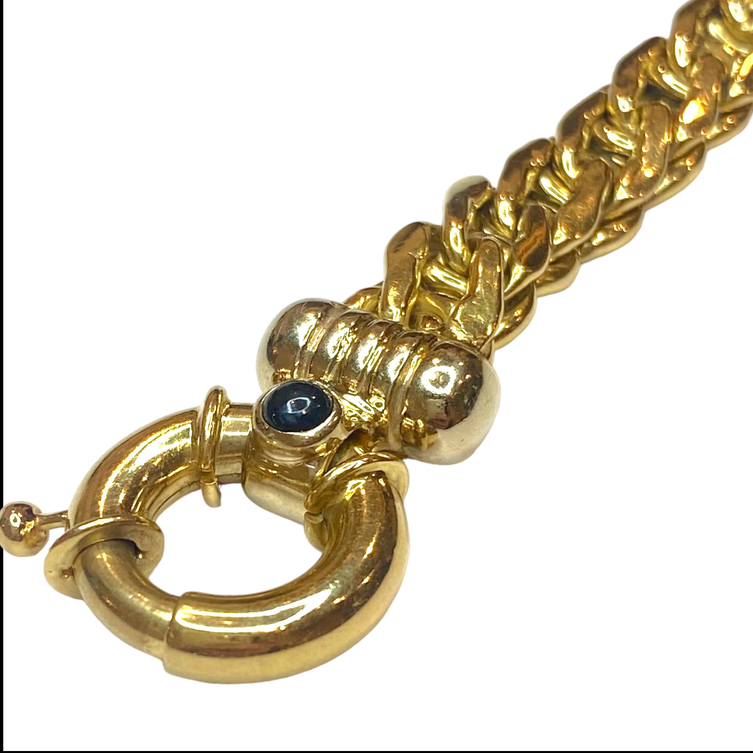 Vintage 18K Stylized Curb Links Bracelet In Good Condition In Henderson, NV