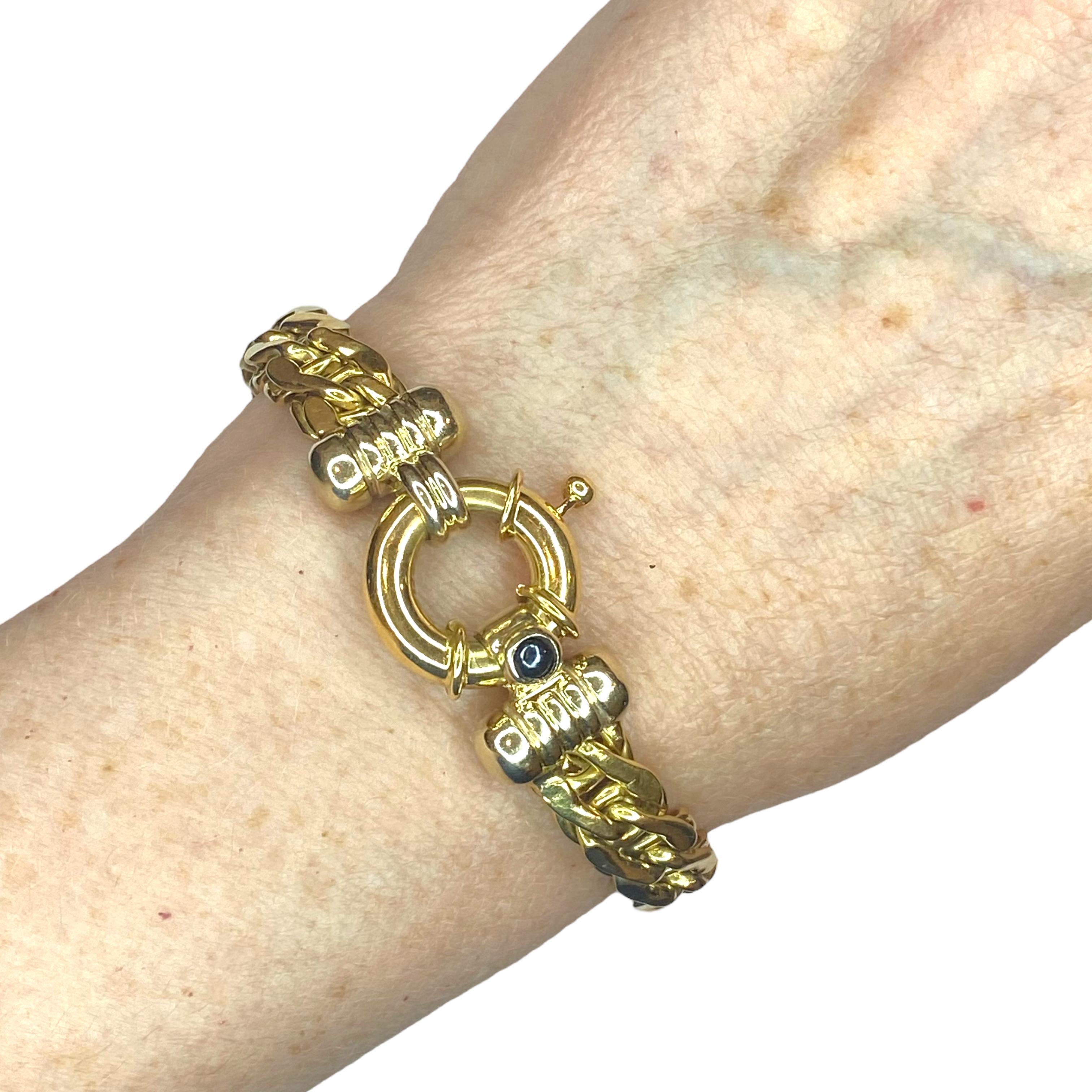 Vintage 18K Stylized Curb Links Bracelet 1