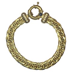 Vintage 18K Stylized Curb Links Bracelet