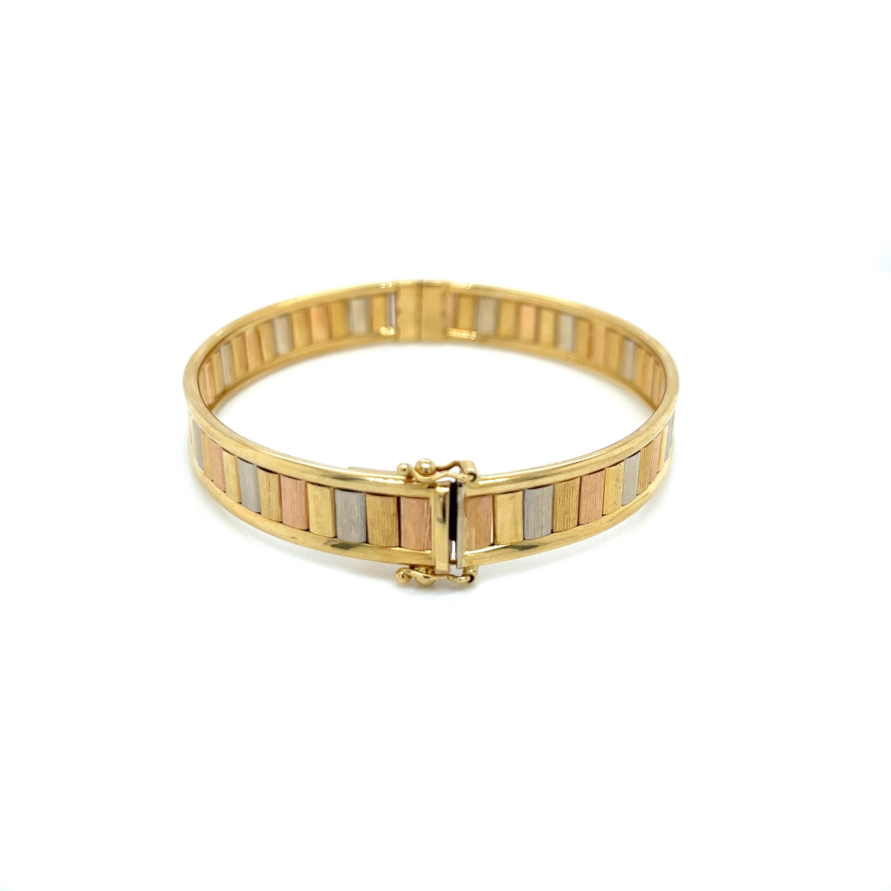 vintage tri color gold bracelet
