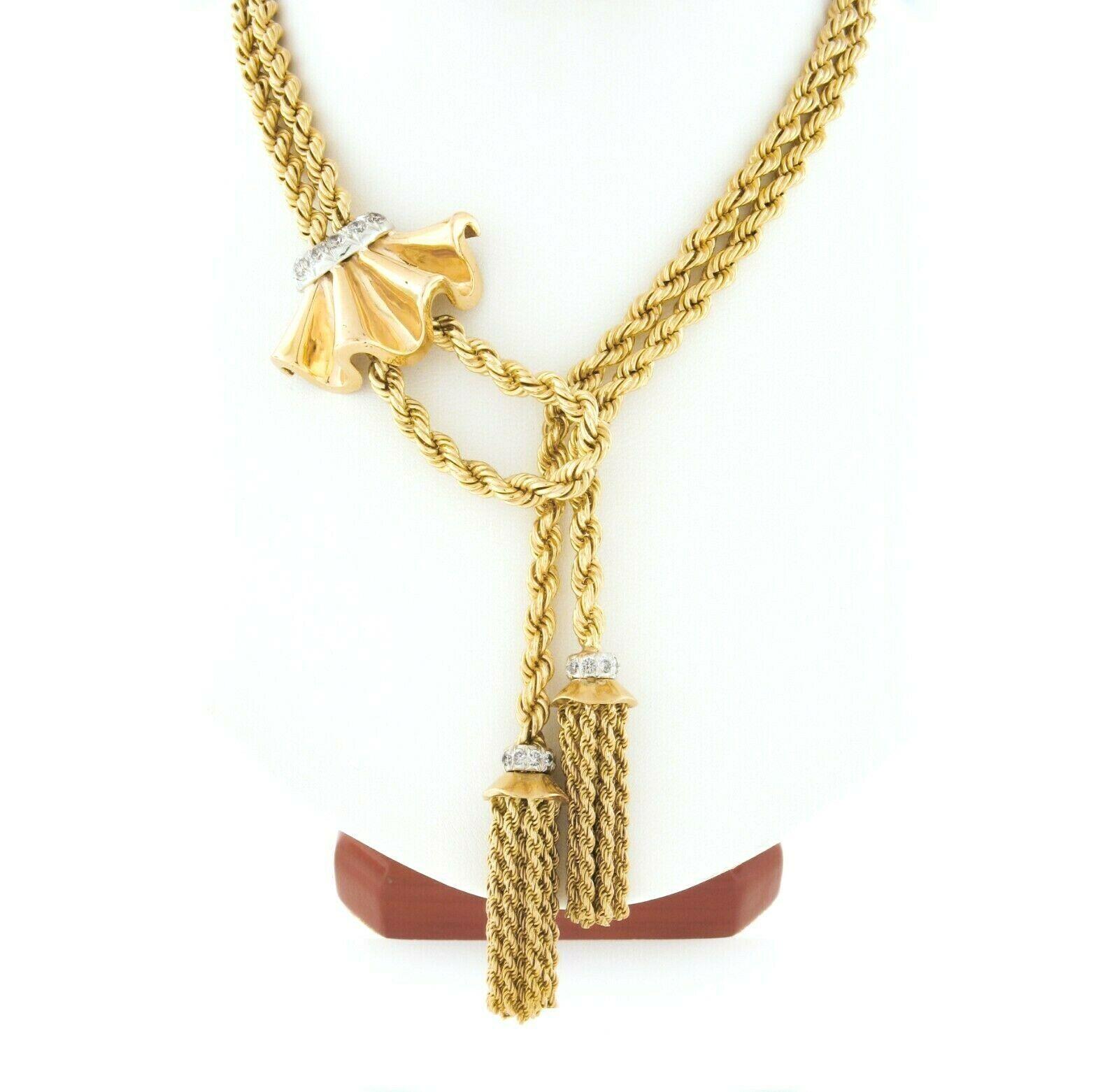 gold necklace with tassels