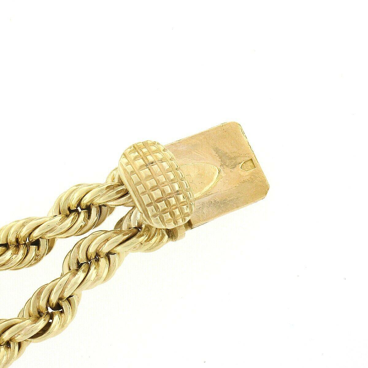 Women's Vintage 18K TT Gold 1.42ctw Diamond Dual Rope Chain Tassel Slide Choker Necklace