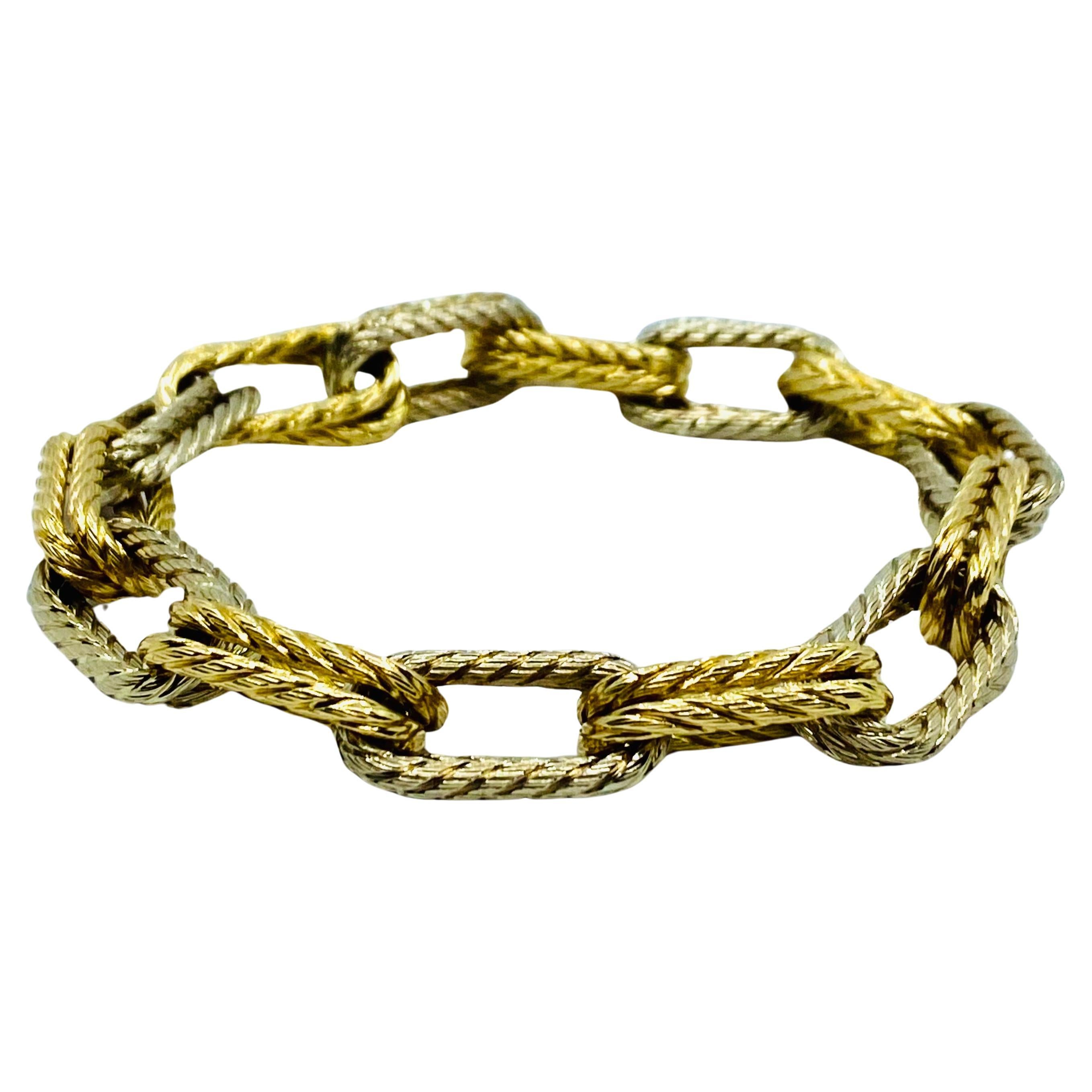 Carlo Weingrill 18k Two-Tone Gold Rope Chain Bracelet For Sale 3