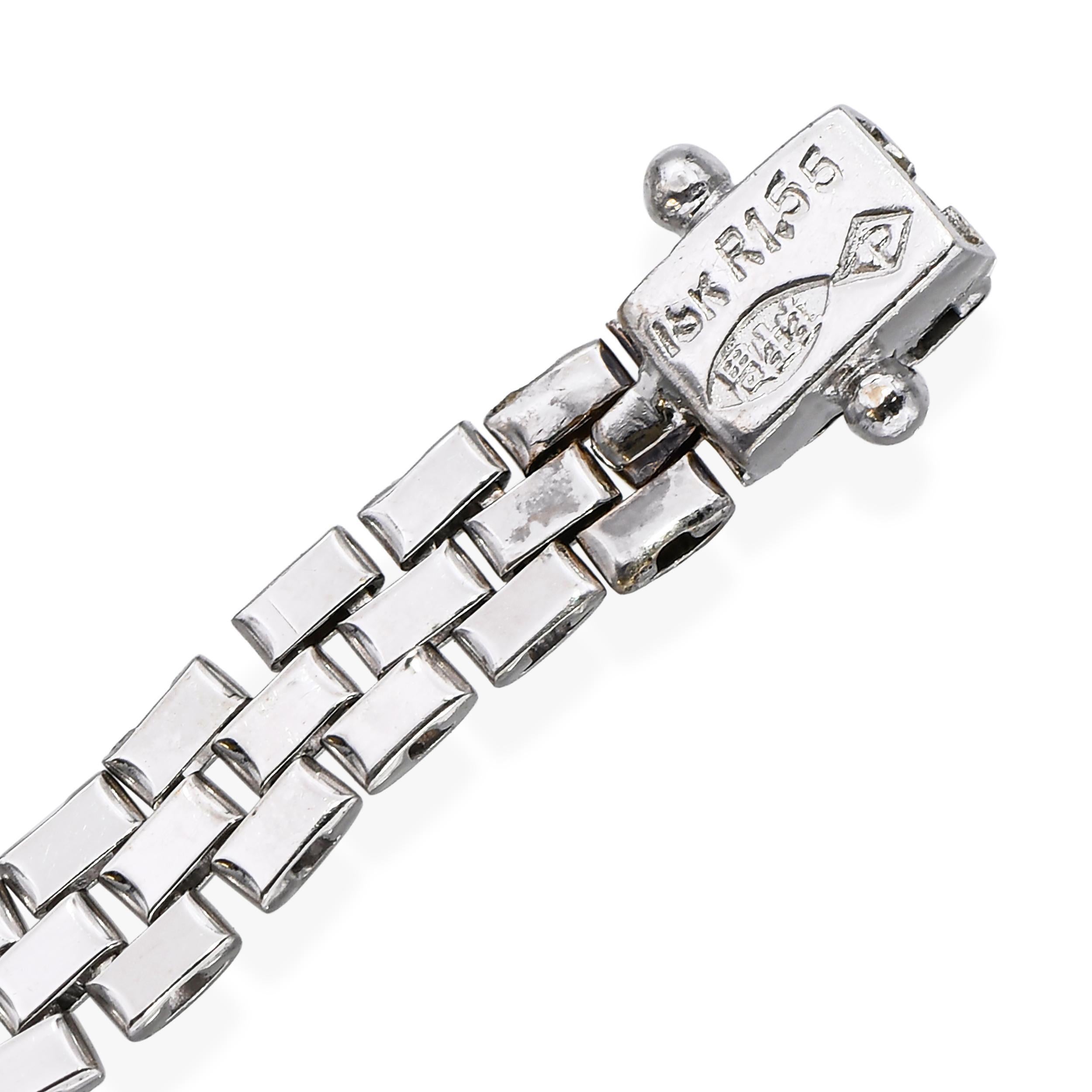 Bracelet Vintage en or blanc 18k 1.55tcw Rubis et Diamants Pour femmes en vente