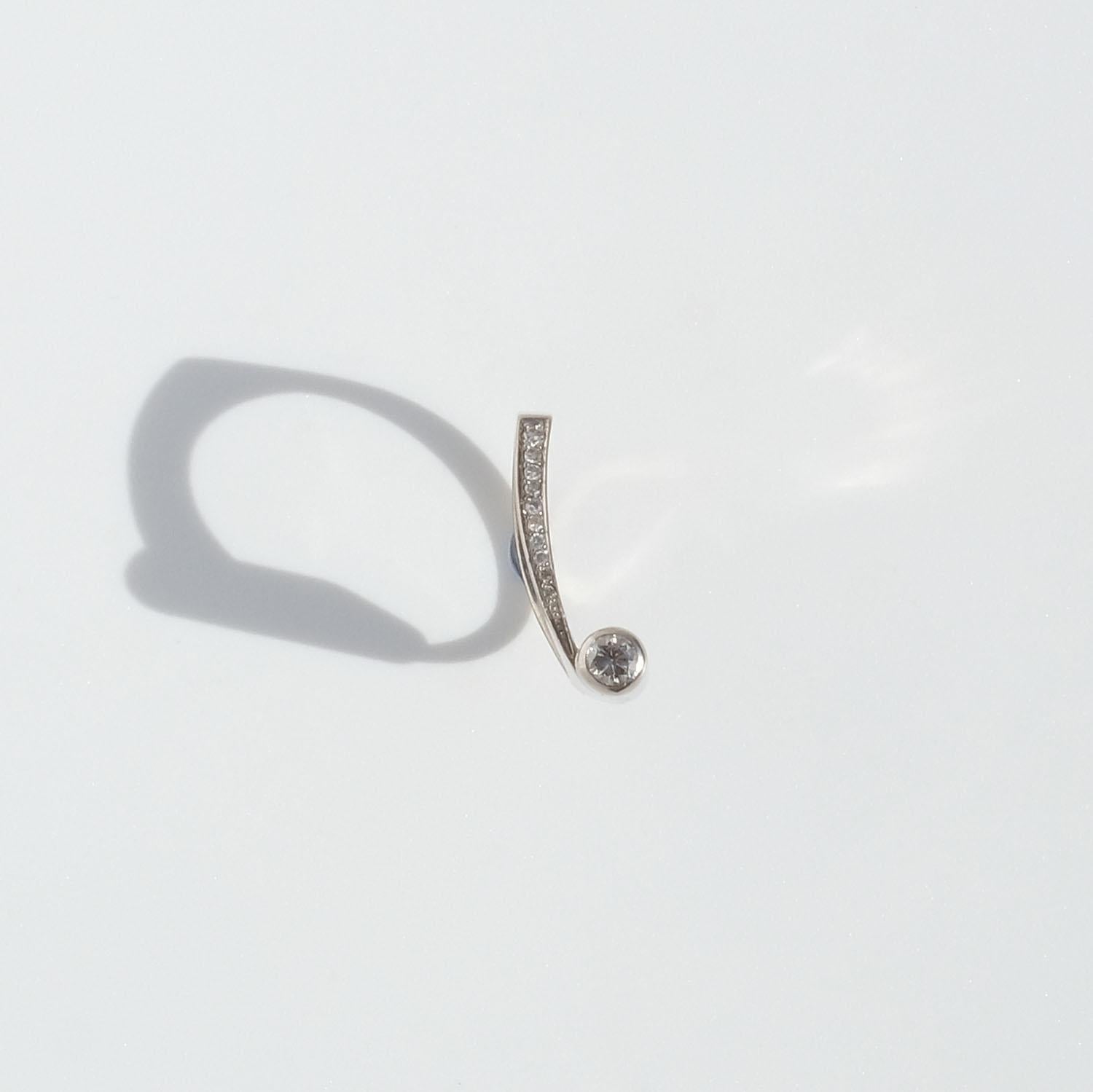 Anello vintage in oro bianco 18 carati e diamanti Vintage By 1976 in vendita 6