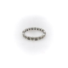 Vintage 18K White Gold Diamond Eternity Band