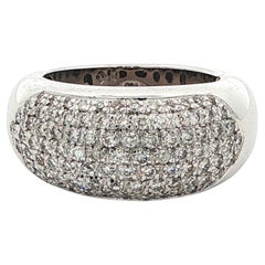 Vintage 18K White Gold Diamond Ring, 1.5 Carat — European Elegance, Size 6