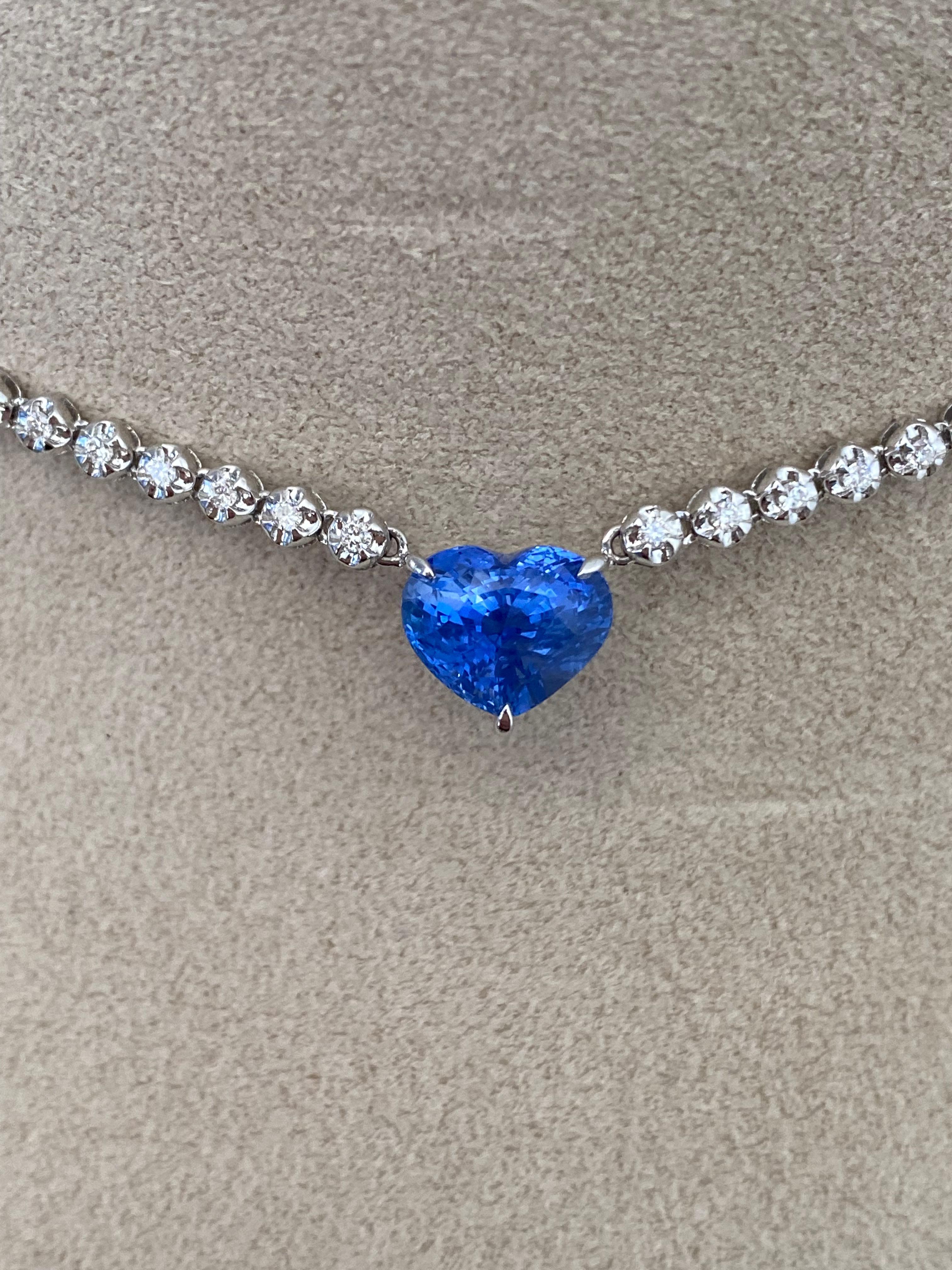 heart shaped tennis necklace