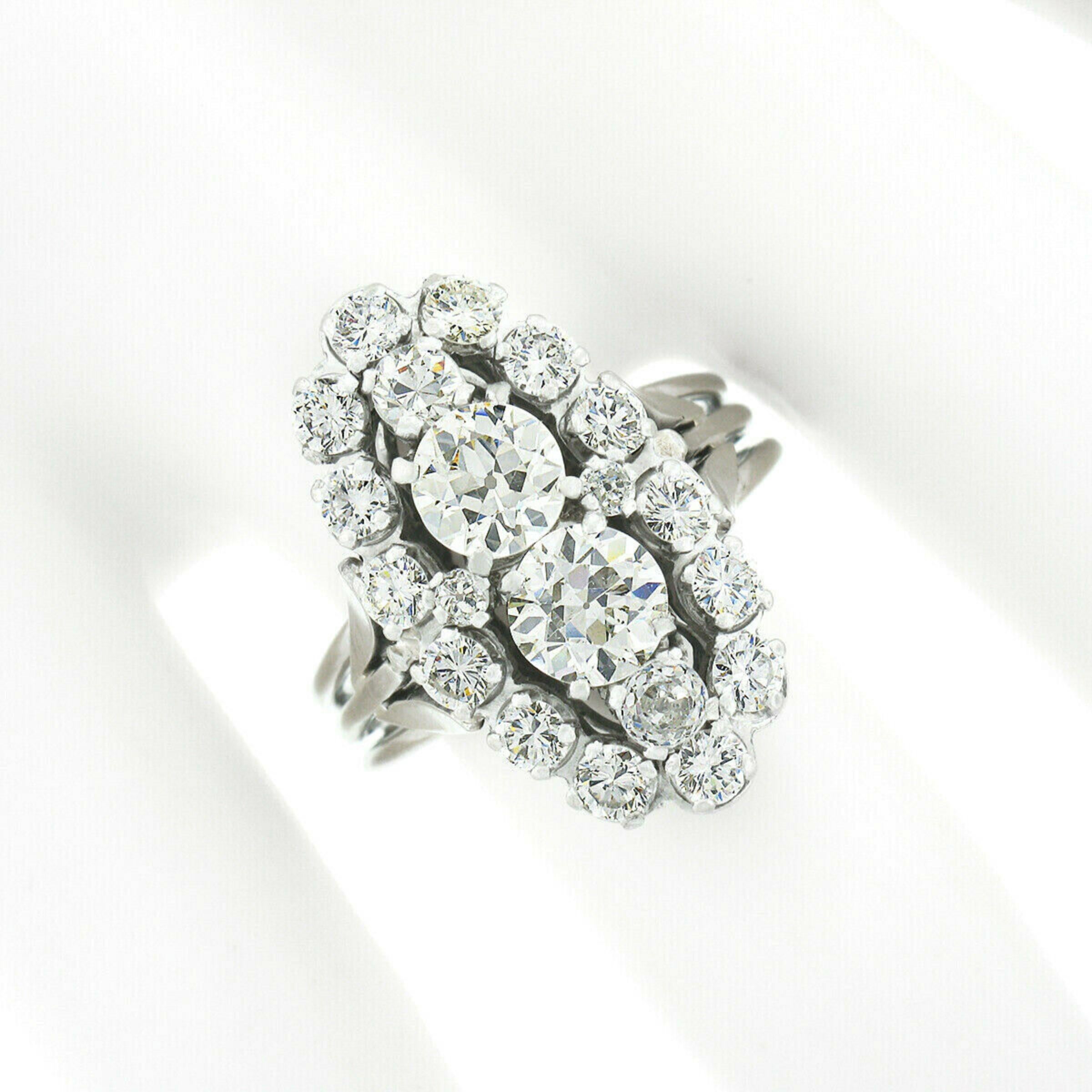 elongated oval diamond ring