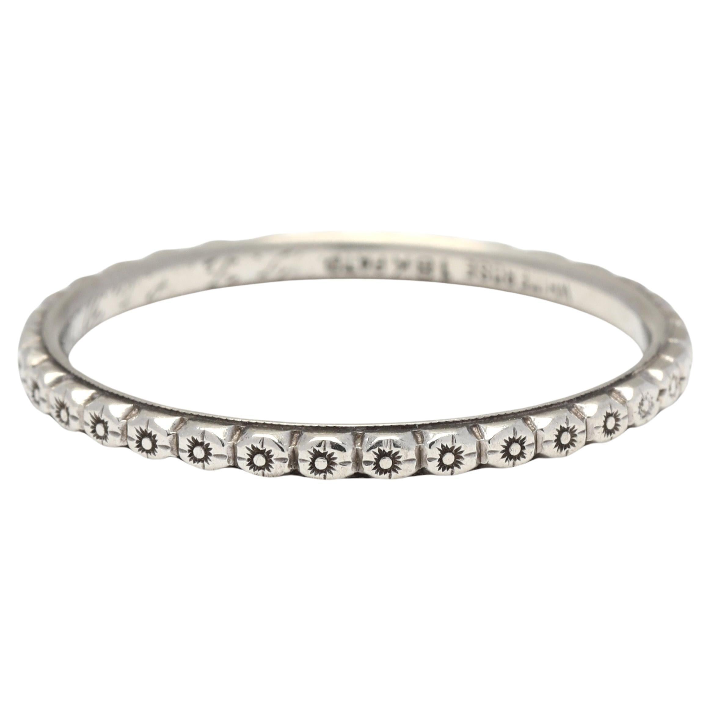 Vintage Cartier Diamond Eternity Ring 18k Yellow Gold Stackable Size 48 ...