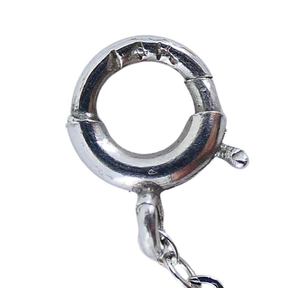 Collier vintage en or blanc 18k avec pendentif en fer à cheval et diamants en vente 3