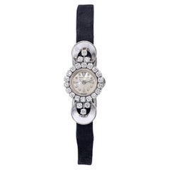 Orologio vintage da donna Jaeger-LeCoultre Diamond Backwind in oro bianco 18 ct.