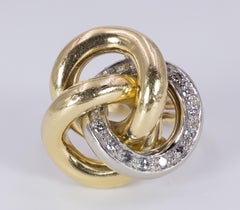 Vintage 18 Karat 'Yellow and White' Gold and Diamond Ring, 1960s