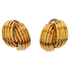 Vintage 18k yellow and white gold earrings