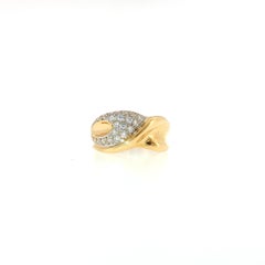 Vintage 18K Yellow Gold 0.47ct Pavé Diamond Band Ring