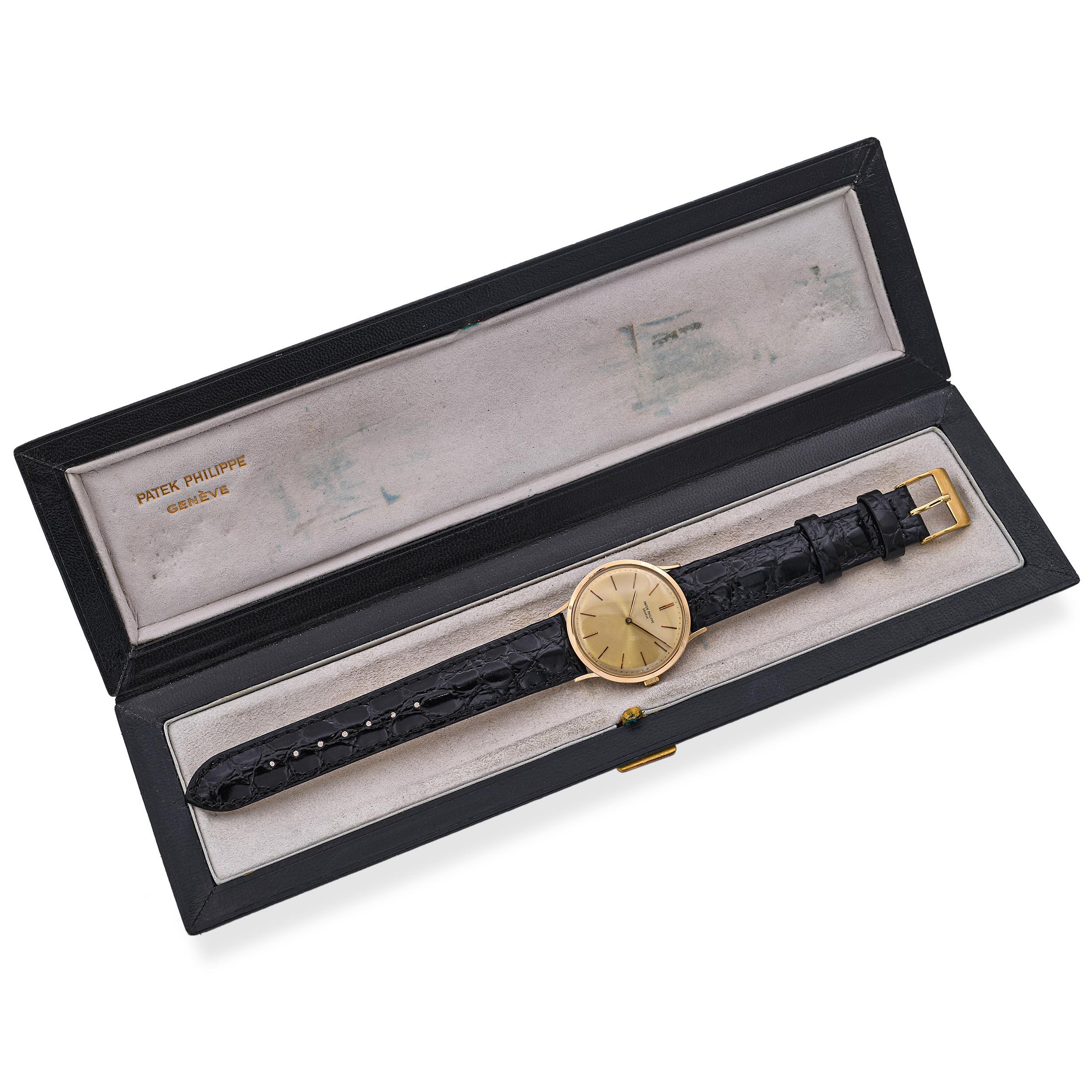 Vintage Oro Amarillo 18k 1964 Patek Philippe Calatrava Ref. 3484 Reloj de caballero en Excelente estado para la venta en New York, NY