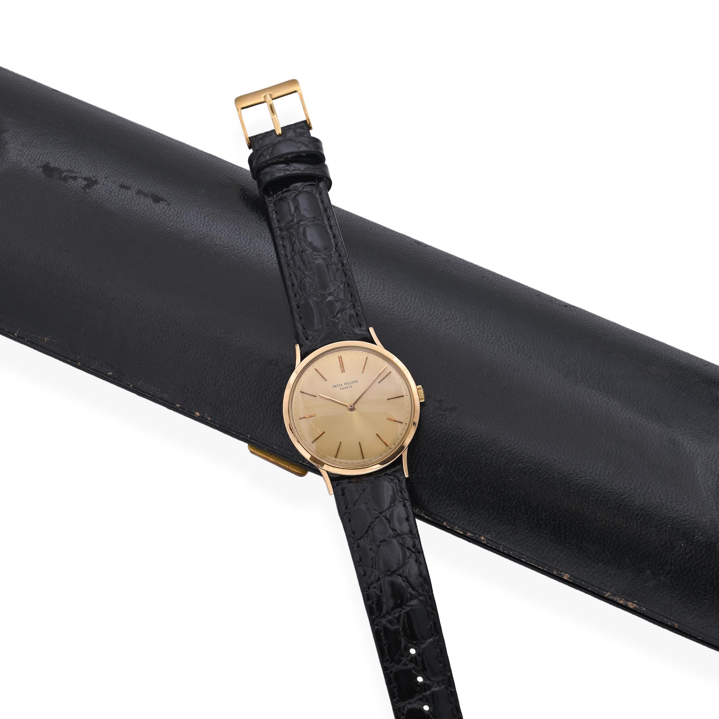 De los hombres Vintage Oro Amarillo 18k 1964 Patek Philippe Calatrava Ref. 3484 Reloj de caballero en venta
