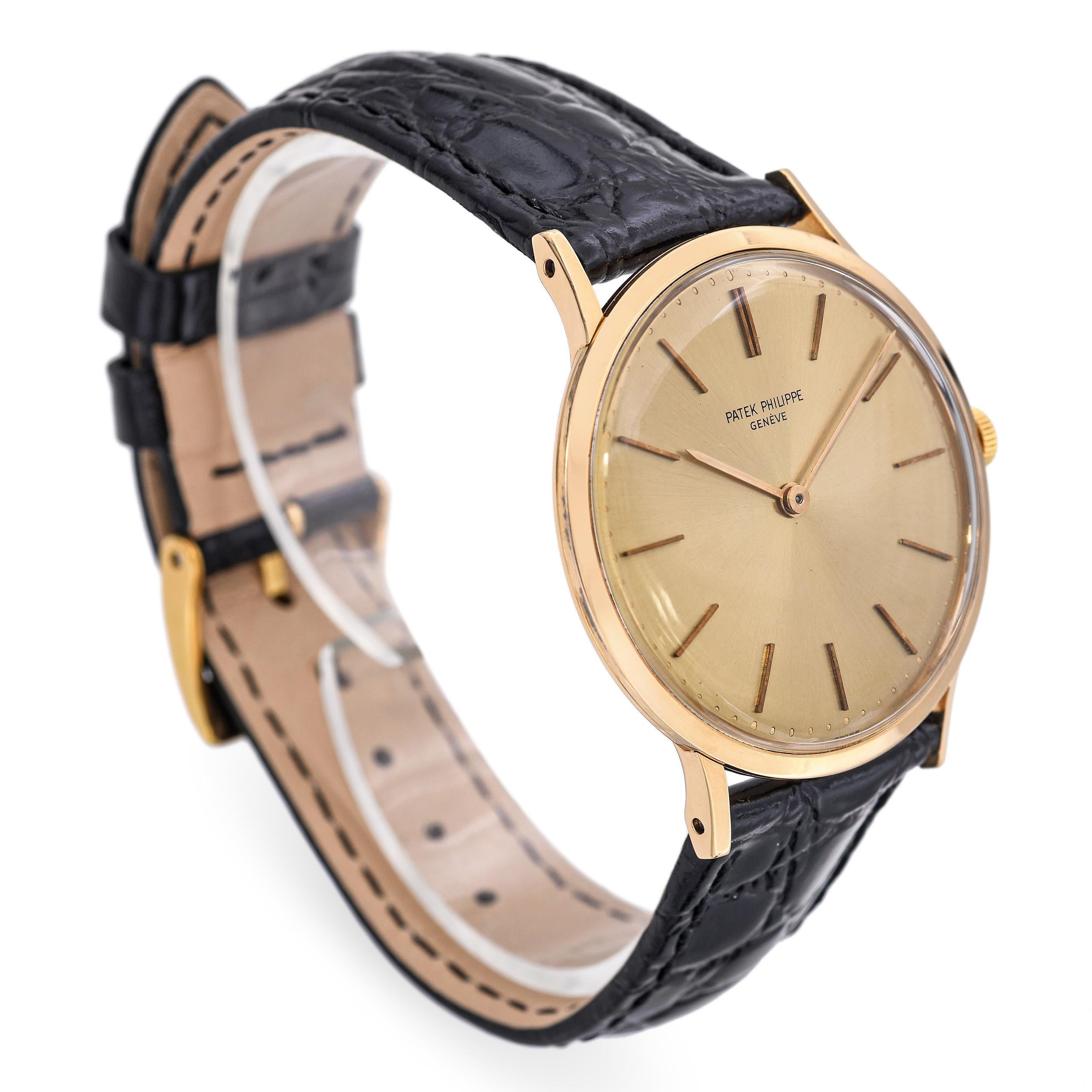 Vintage Oro Amarillo 18k 1964 Patek Philippe Calatrava Ref. 3484 Reloj de caballero en venta 1