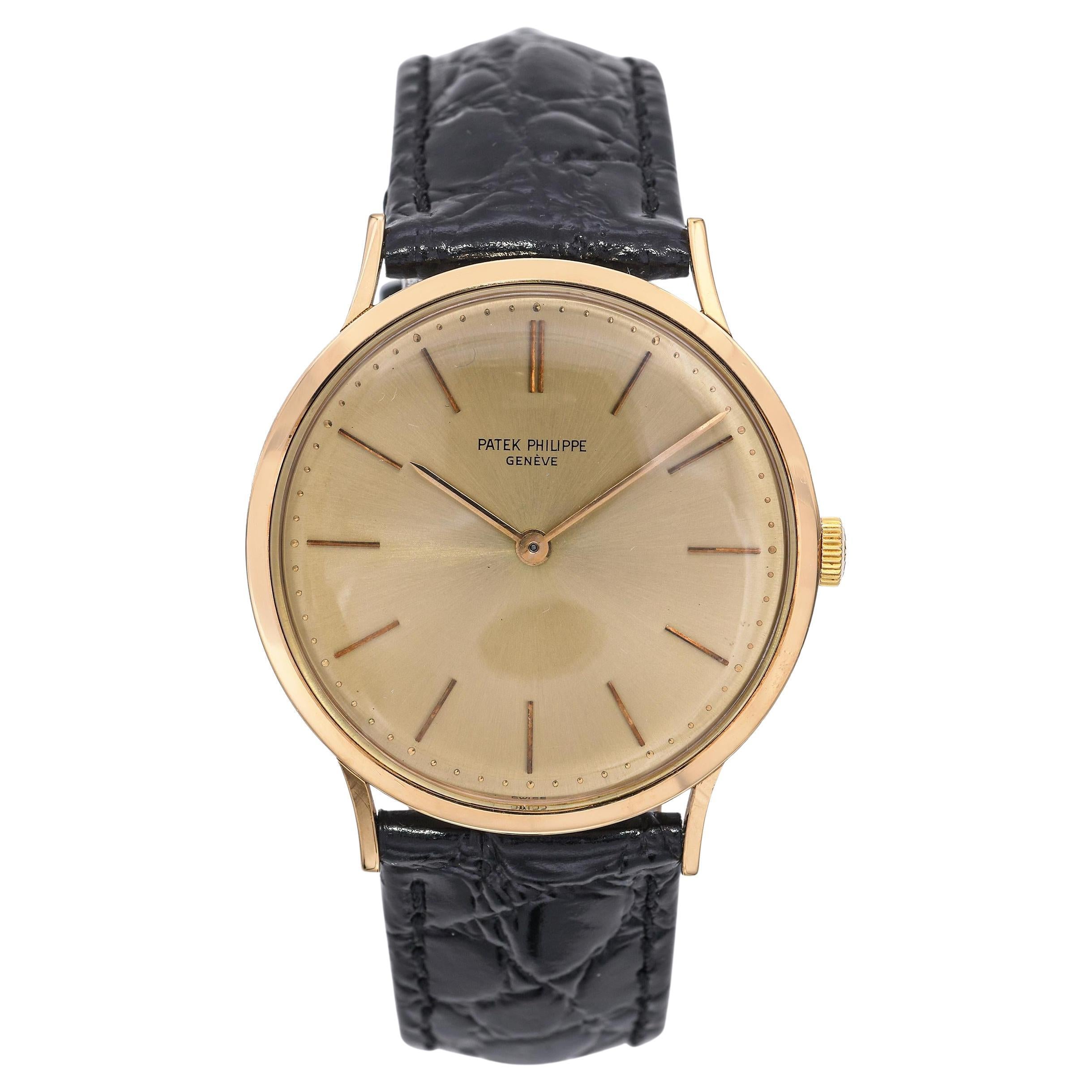 Vintage Oro Amarillo 18k 1964 Patek Philippe Calatrava Ref. 3484 Reloj de caballero