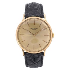 Vintage 18k Yellow Gold 1964 Patek Philippe Calatrava Ref. 3484 Montre pour homme