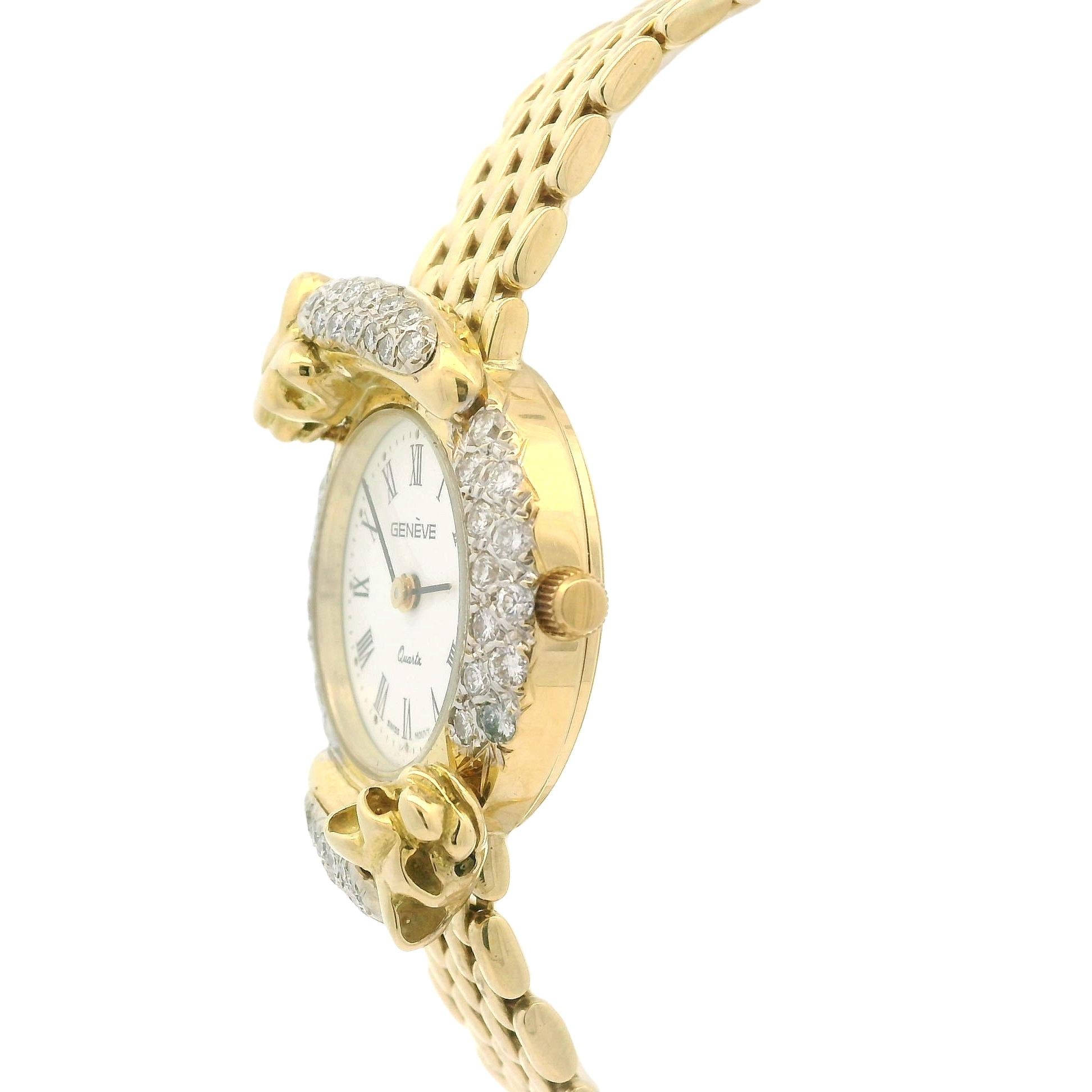 18 Karat Gelbgold 24 mm Panther-Diamant-Etui 7