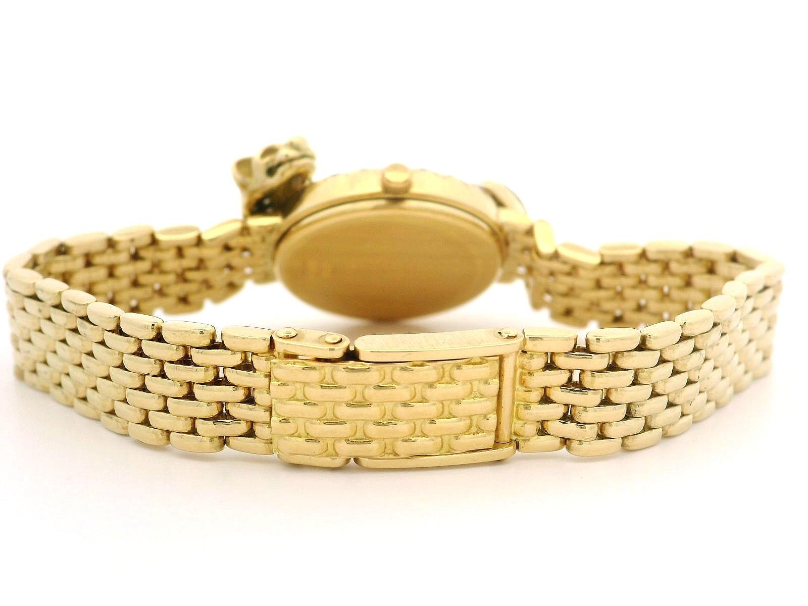18 Karat Gelbgold 24 mm Panther-Diamant-Etui 7