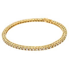 Vintage 18k Yellow Gold 2.9tcw Diamond Tennis Bracelet