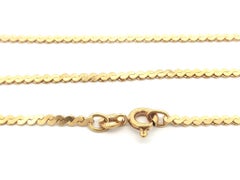 Vintage 18k Yellow Gold 30" Long S Link Chain Necklace w/ Spring Ring Clasp